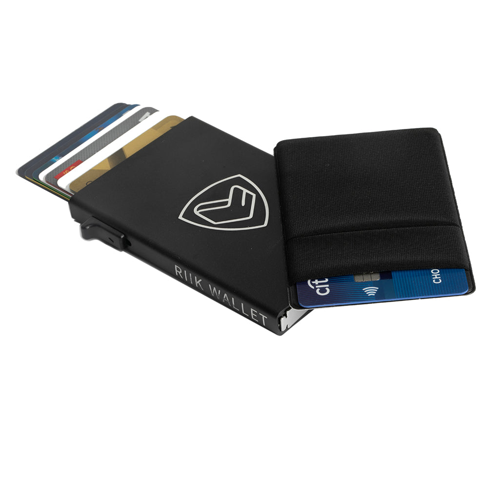 Rfid Blocking Pop up Aluminum Wallet Credit Card Holder - Business Card Holders - Black