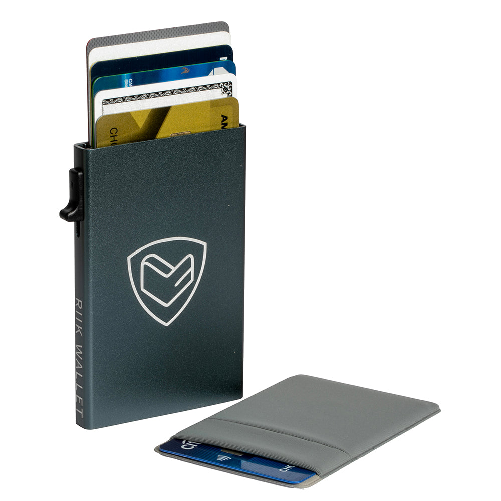 Rfid Blocking Pop up Aluminum Wallet Credit Card Holder - Business Card Holders - Olive Green