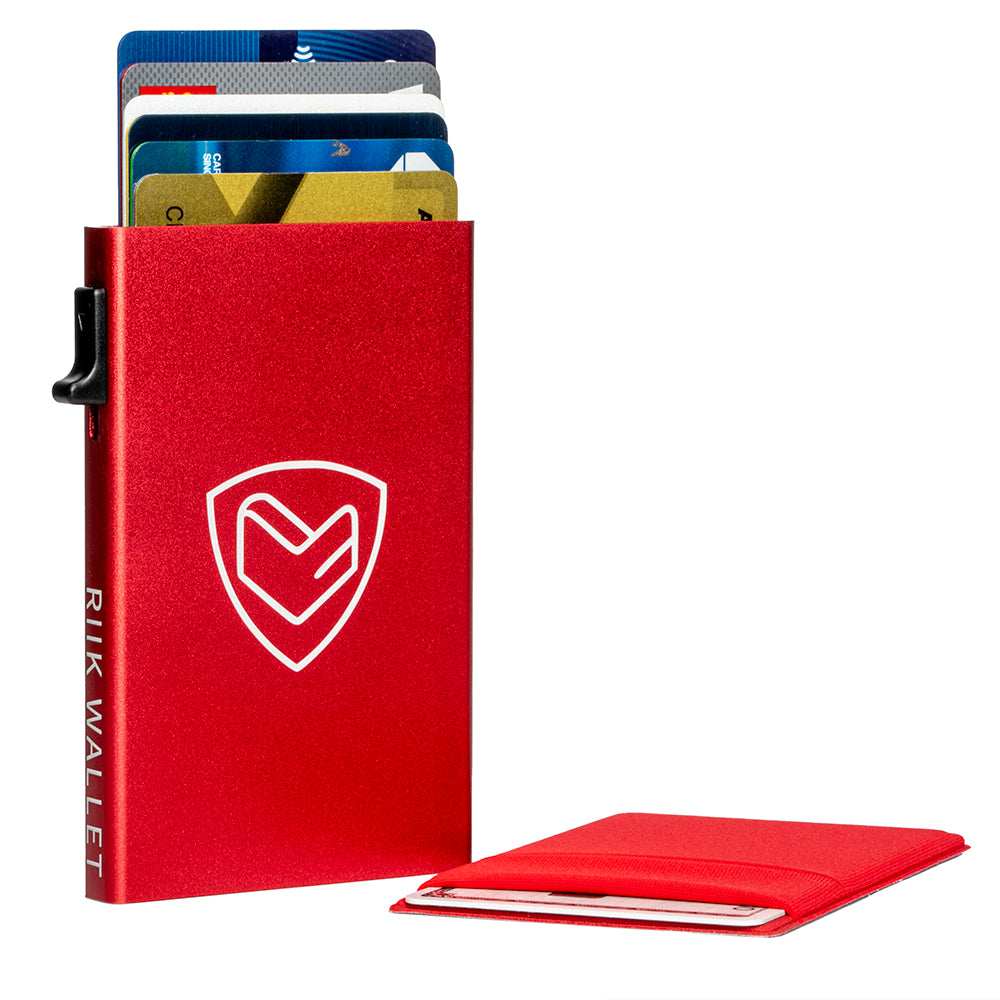 Rfid Blocking Pop up Aluminum Wallet Credit Card Holder - Business Card Holders - Red
