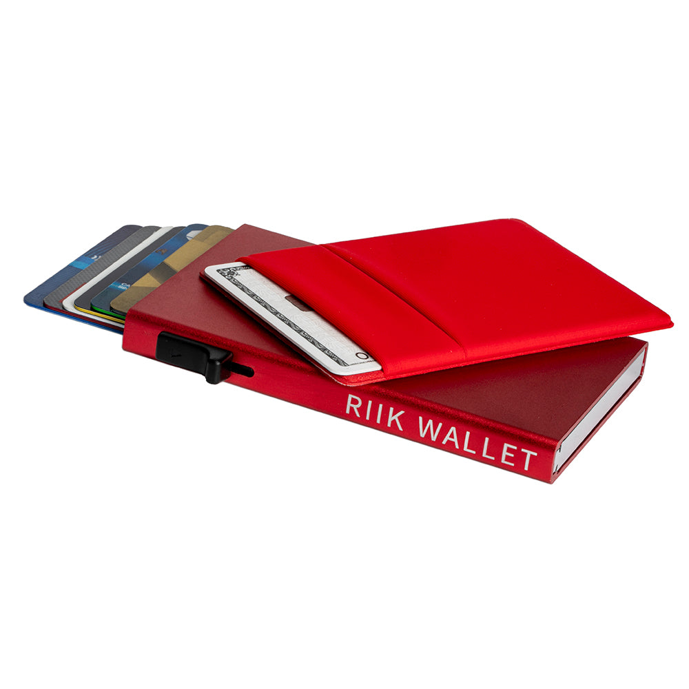 Rfid Blocking Pop up Aluminum Wallet Credit Card Holder - Business Card Holders - Red