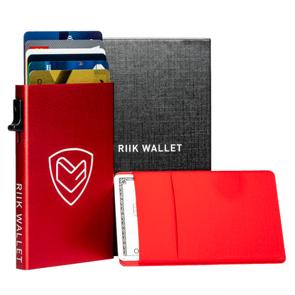 Rfid Blocking Pop up Aluminum Wallet Credit Card Holder - Business Card Holders - Red