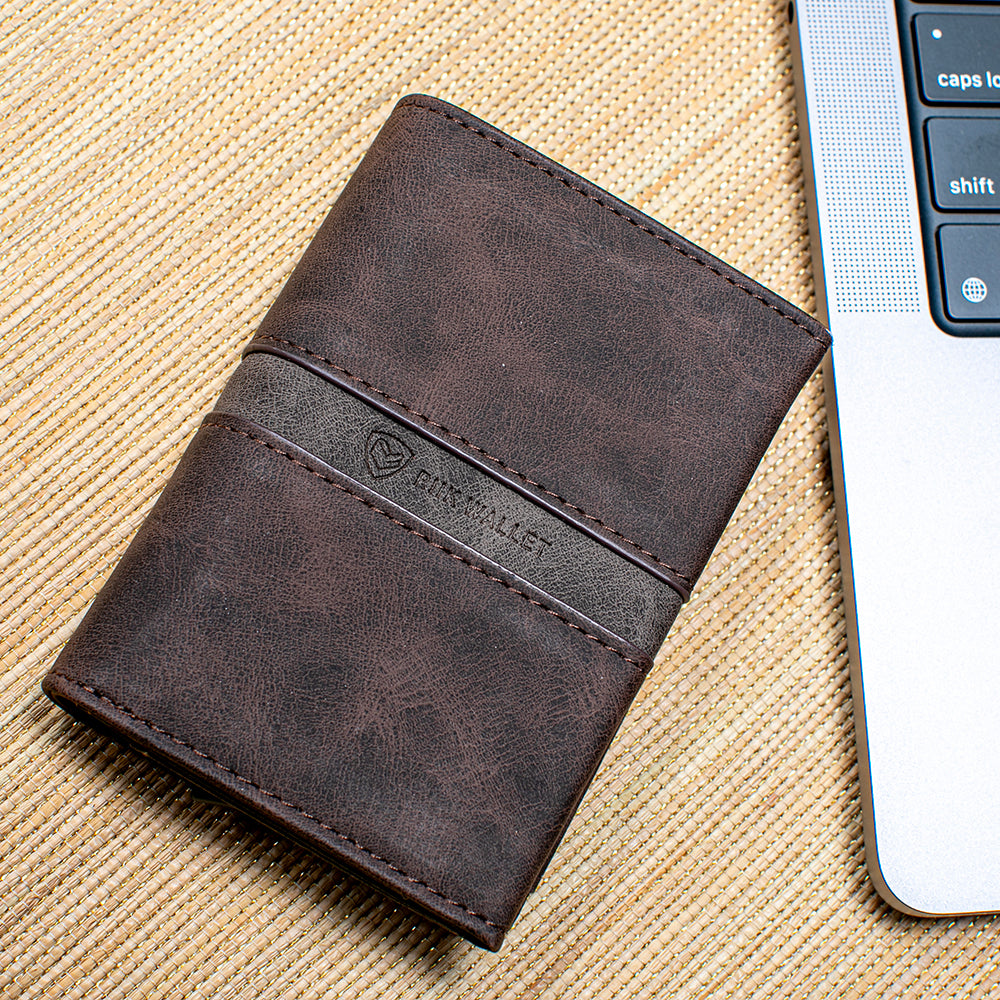 Slim RFID Blocking Pop up Credit Card Holders - Card Holder - Wallet Holder - Brown