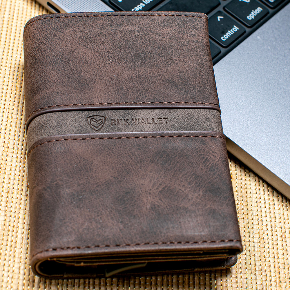 Slim RFID Blocking Pop up Credit Card Holders - Card Holder - Wallet Holder - Brown