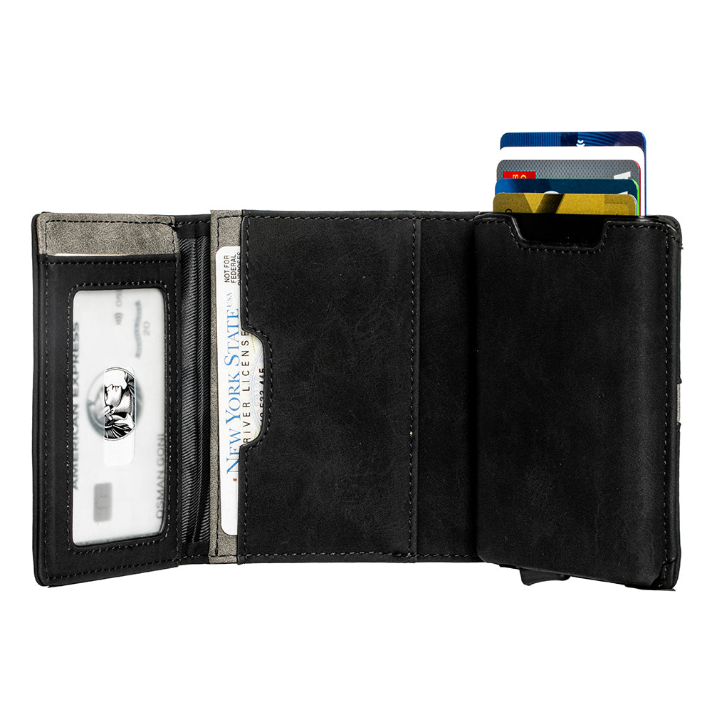 Slim RFID Blocking Pop up Credit Card Holders - Card Holder - Wallet Holder - Black