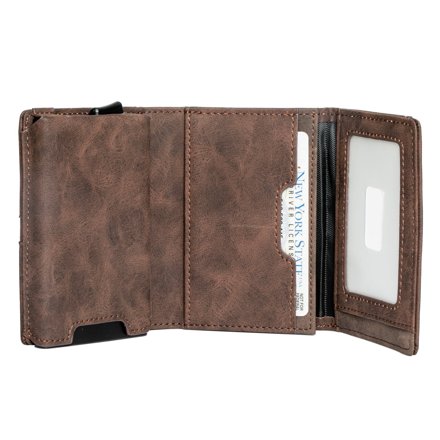 Slim RFID Blocking Pop up Credit Card Holders - Card Holder - Wallet Holder - Brown